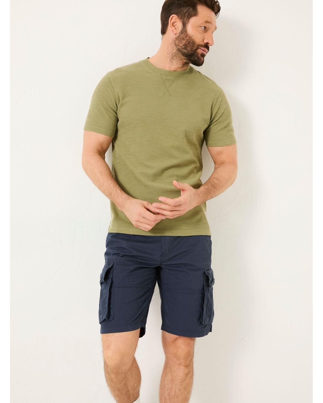 FatFace Green Bude Cargo Shorts for men