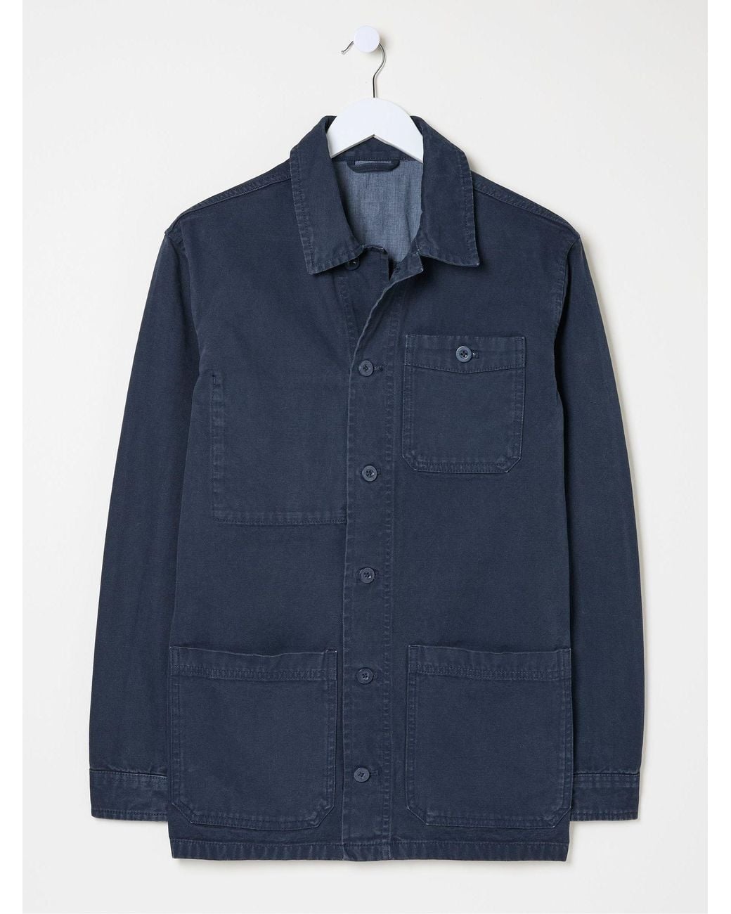 FatFace Blue Canvas Worker Jacket for men
