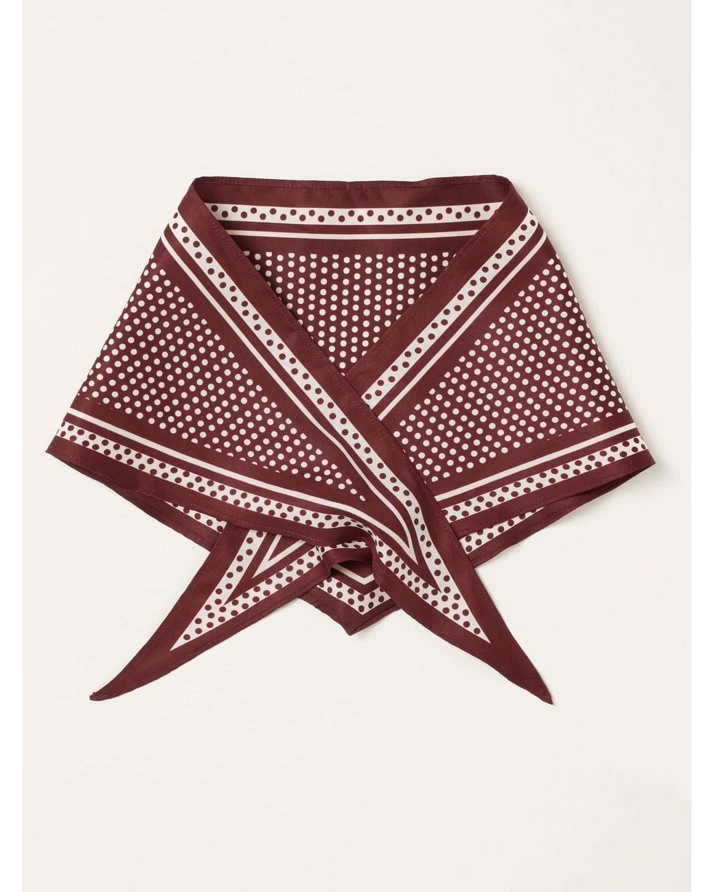 FatFace Red Polka Dot Triangle Square Scarf