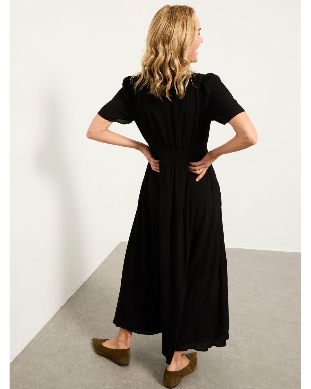 FatFace Black Fatface Livvy Regular Midi Dress