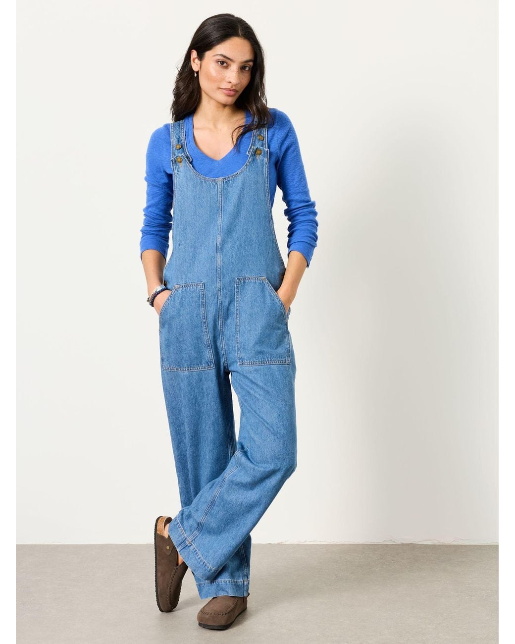FatFace Blue Raffles Dungaree