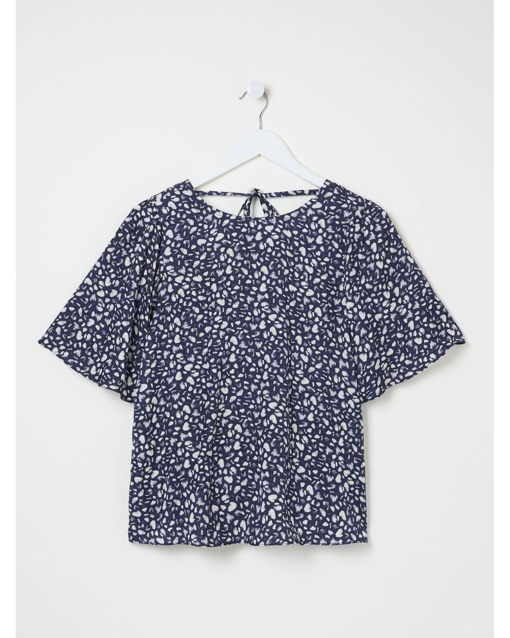 FatFace Blue Alba Mark Make Top