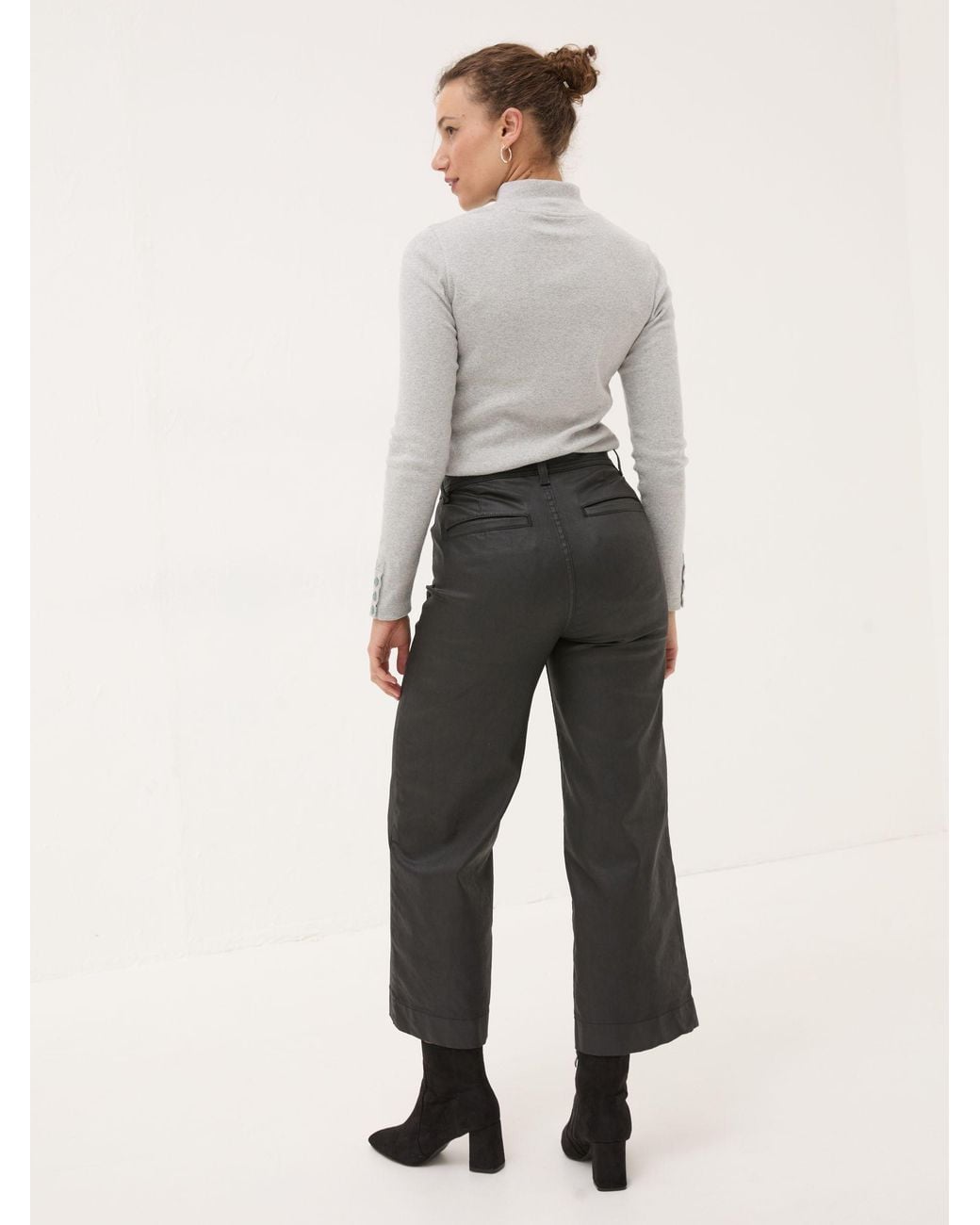 FatFace Gray Dark Skies Keswick Coated Trousers