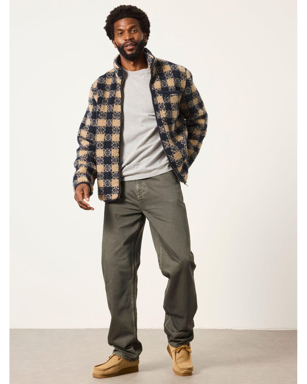 FatFace Green Relaxed Straight Fit Jeans for men