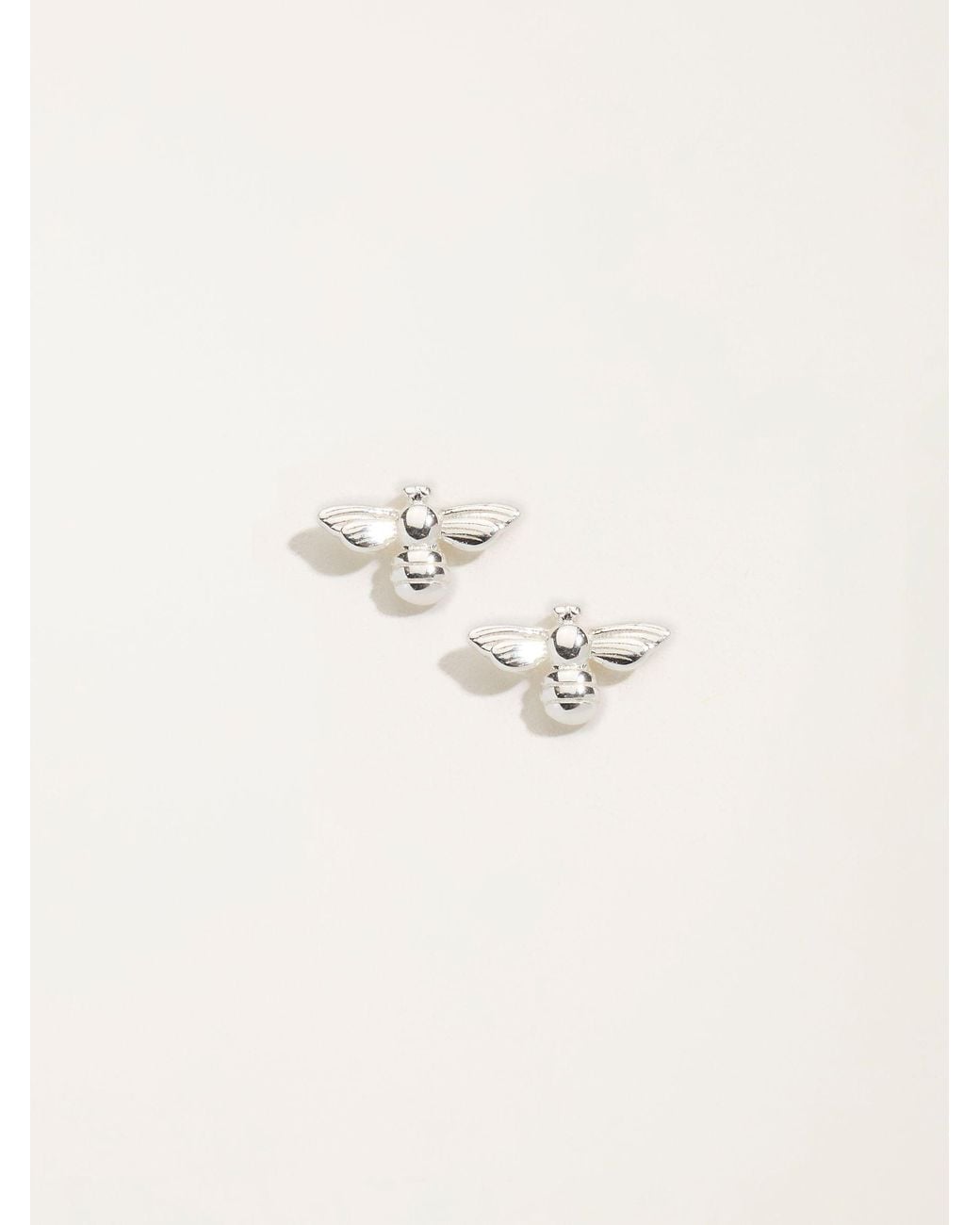 FatFace Natural Sterling Bee Studs
