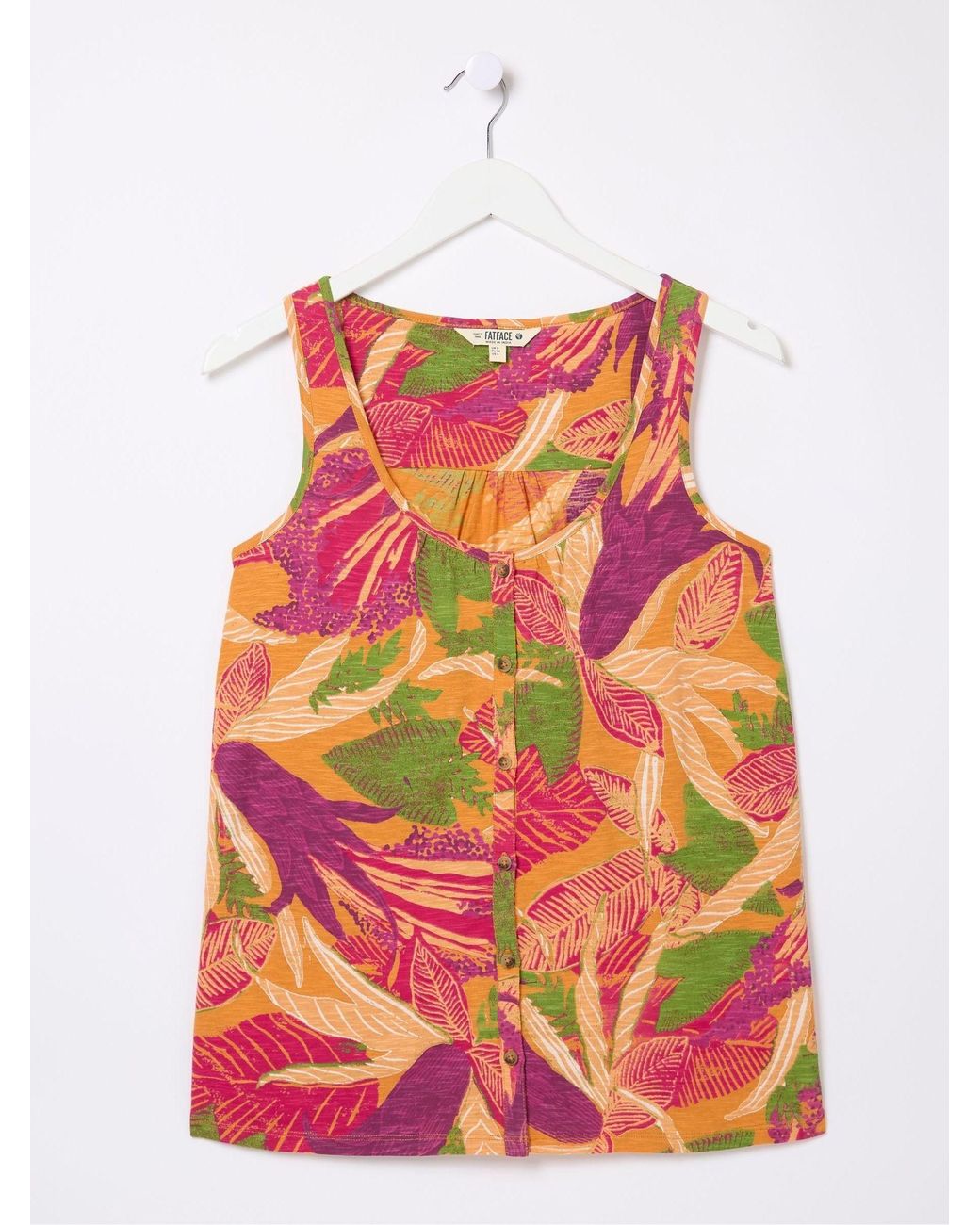 FatFace Pink Flora Tropical Vest