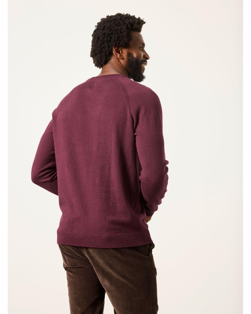 FatFace Red Rye Crew Neck Knitted Jumper for men