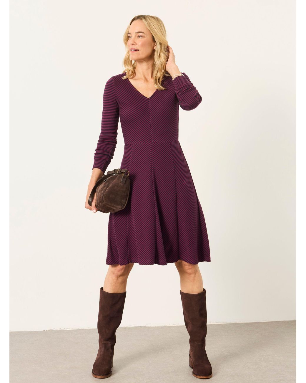 FatFace Purple Fatface Polly Petite Jersey Dress