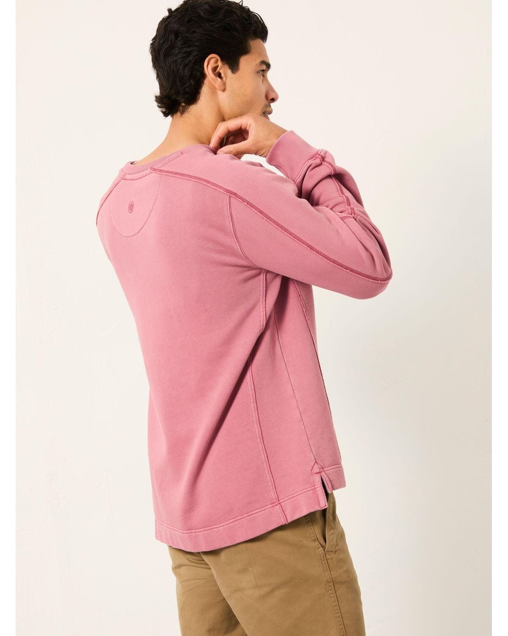 FatFace Pink Otterton Crew Neck Sweatshirt for men