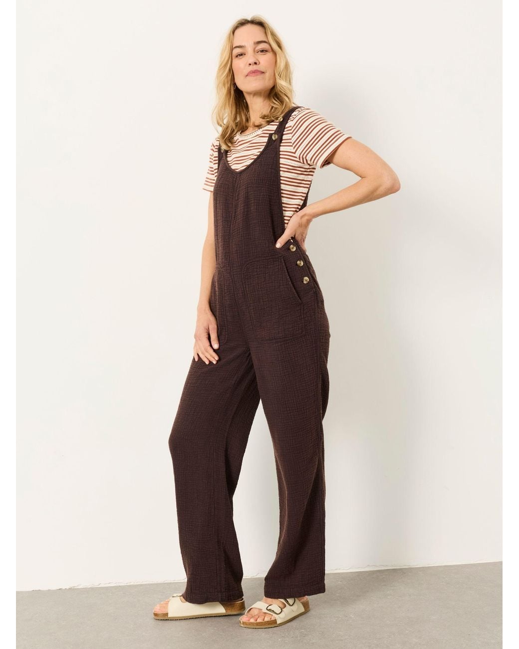 FatFace Natural Raffles Jumpsuit