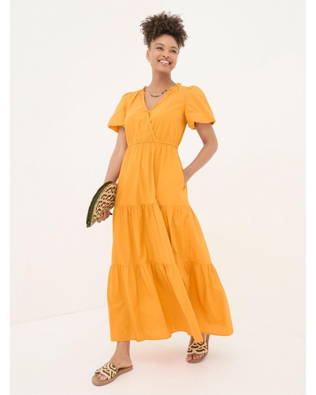 FatFace Orange Aubrey Maxi Dress