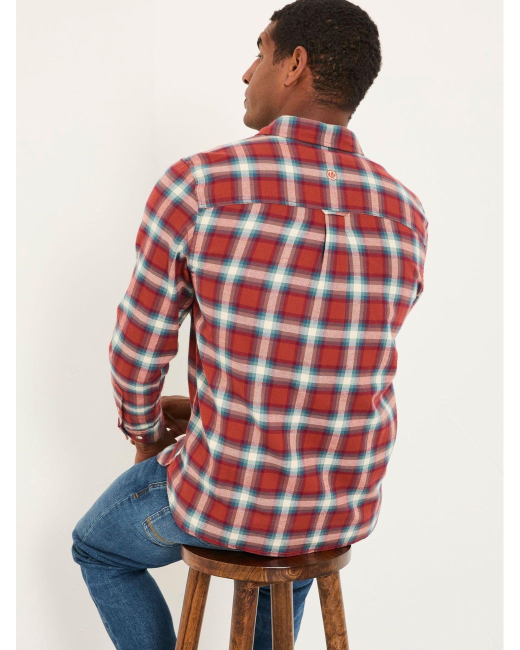 FatFace Multicolor Thirn Long Sleeve Check Shirt for men