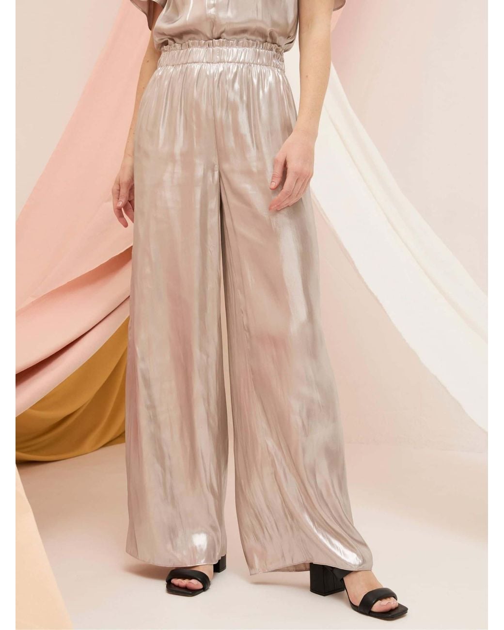 FatFace Natural Yvette Wide Leg Trousers
