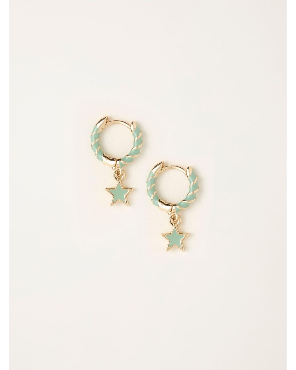 FatFace Natural Fatface Star Twist Hoop Earrings