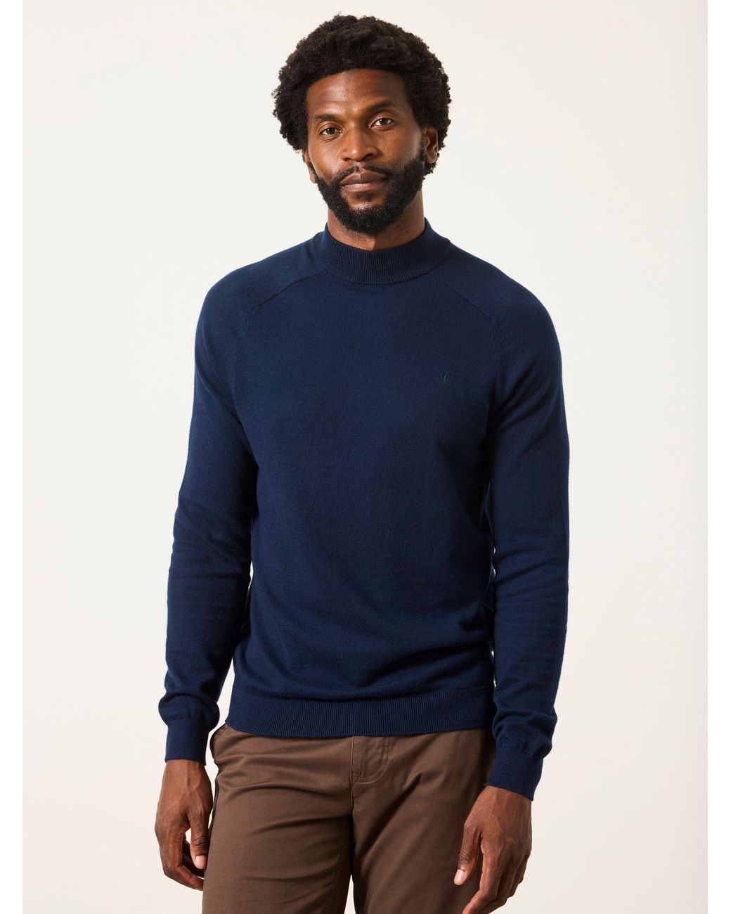 FatFace Blue Rye Turtle Neck Jumper for men