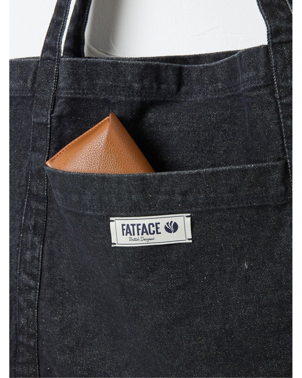 FatFace Black Fatface Astrid Tote Pocket 100% Cotton Tote Bag