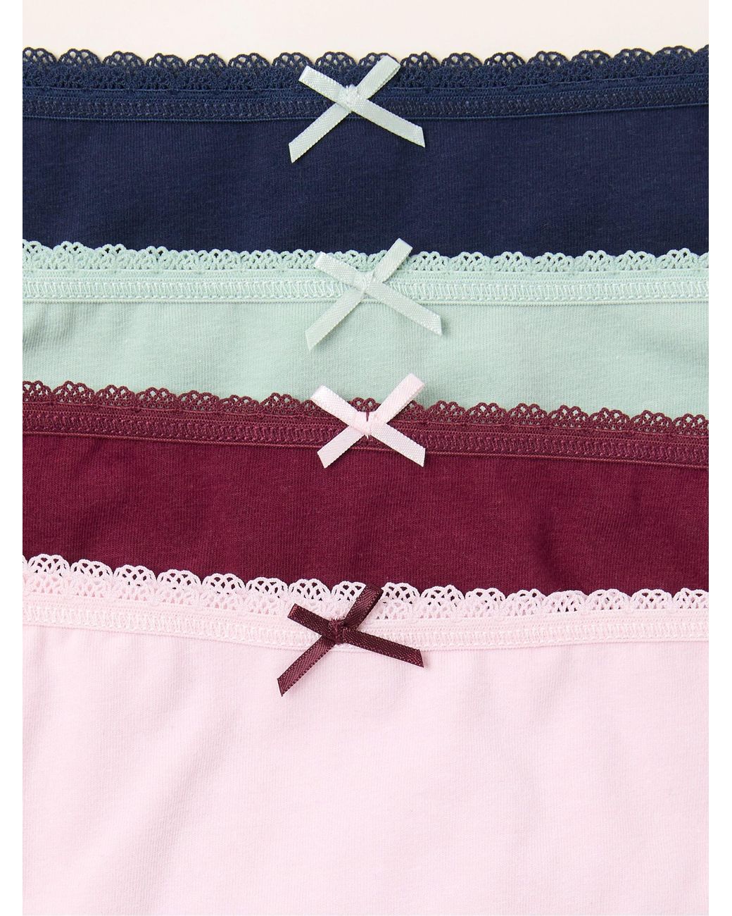 FatFace Pink 4 Pack High Leg Knickers