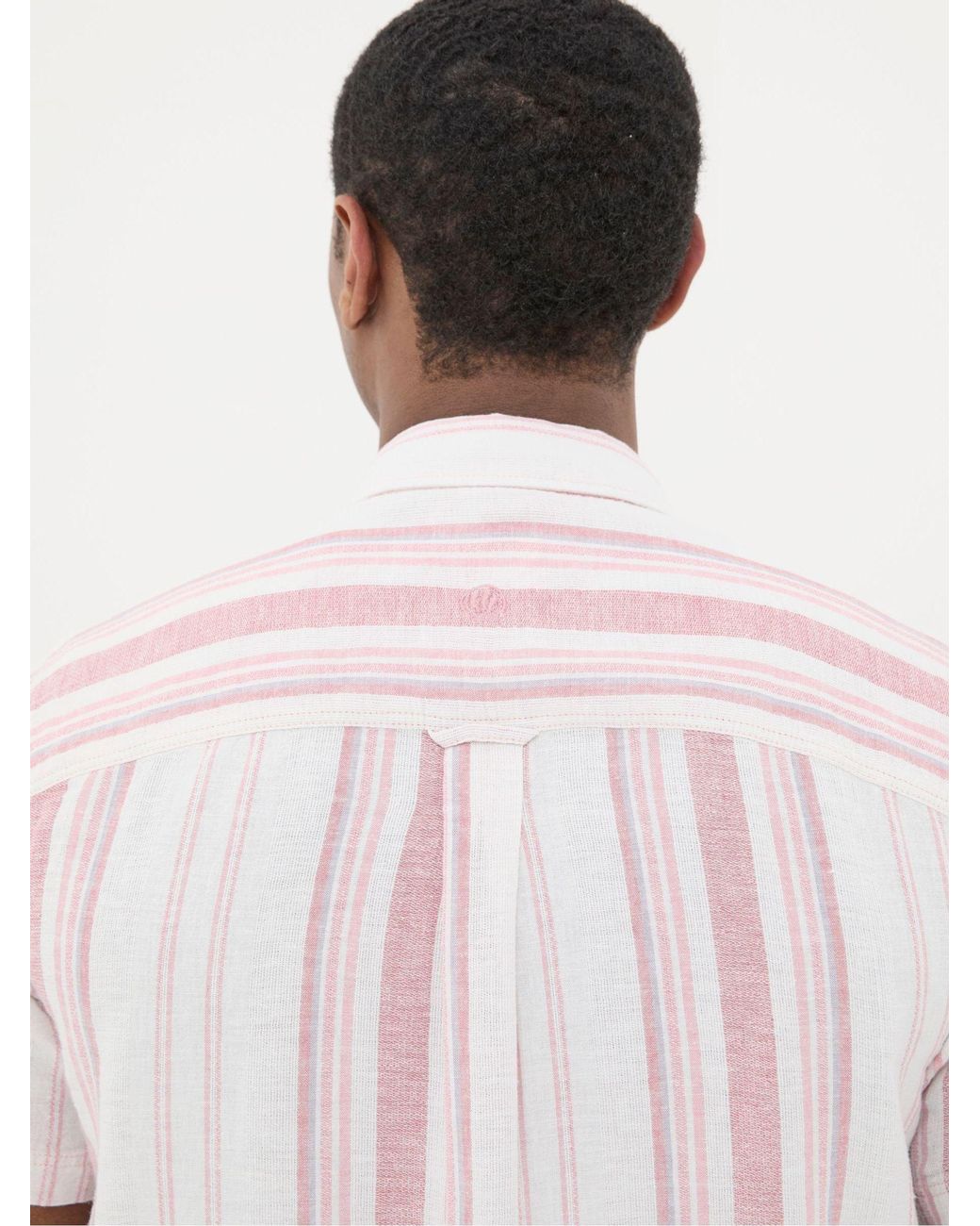 FatFace Green Short Sleeve Danby Stripe Shirt for men