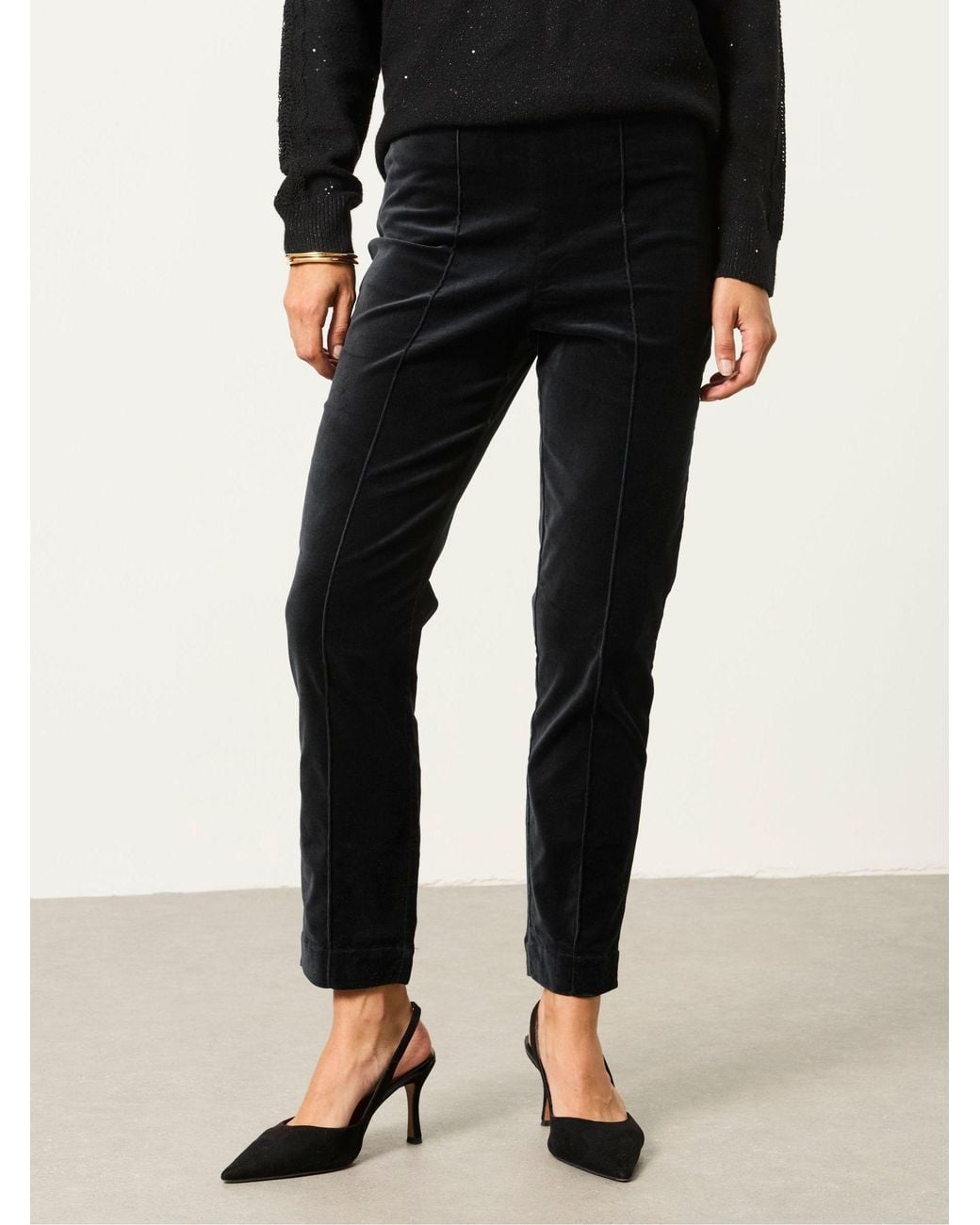FatFace Black Katy Petite Kick Flare Trousers