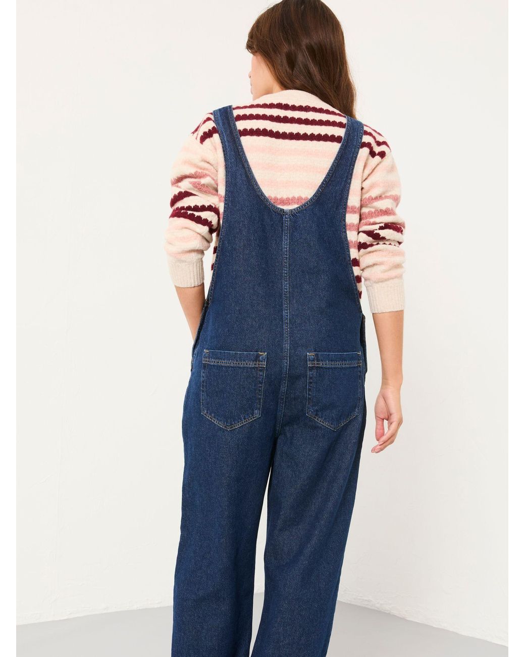 FatFace Gray Raffles Dungaree
