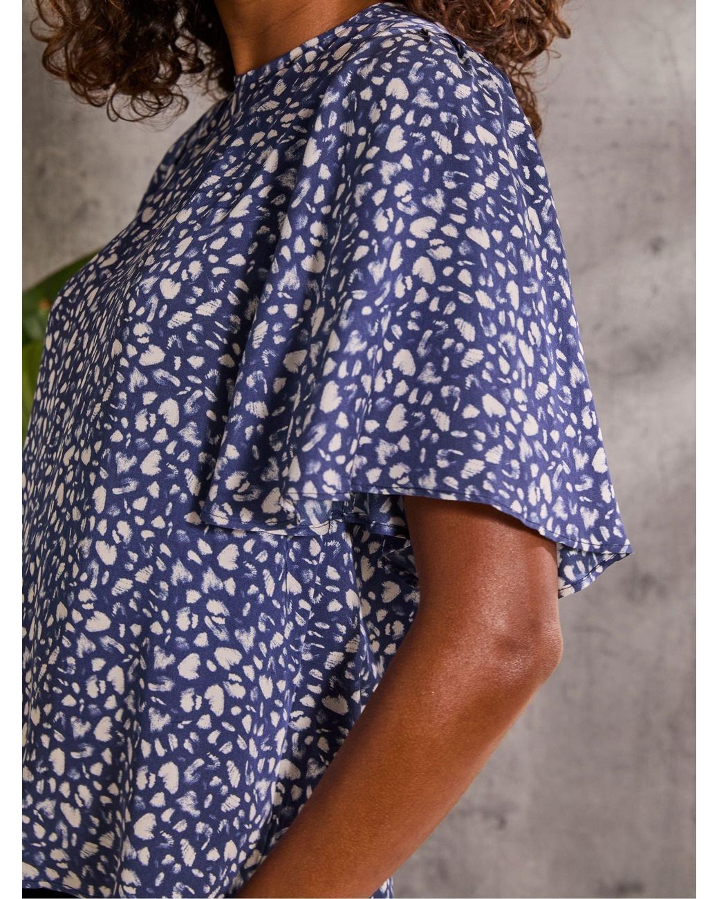 FatFace Blue Alba Mark Make Top