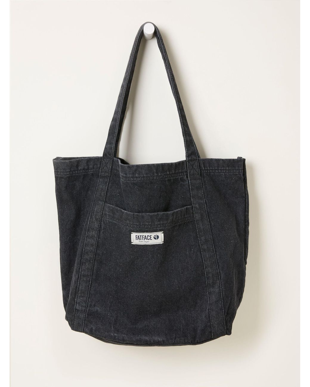 FatFace Black Fatface Astrid Tote Pocket 100% Cotton Tote Bag