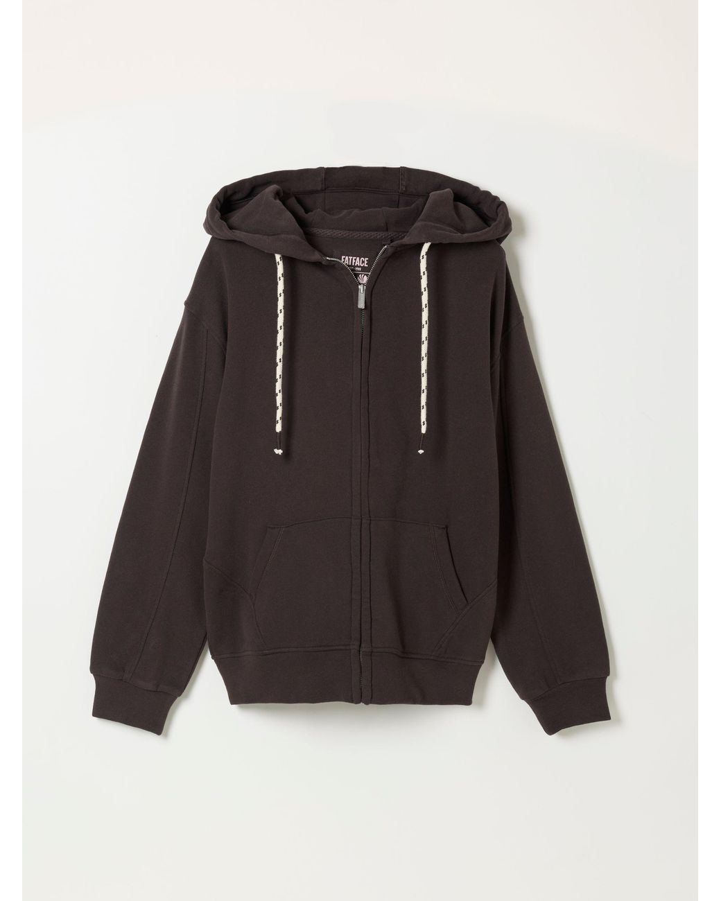 FatFace Black Fern Zip Through Hoodie
