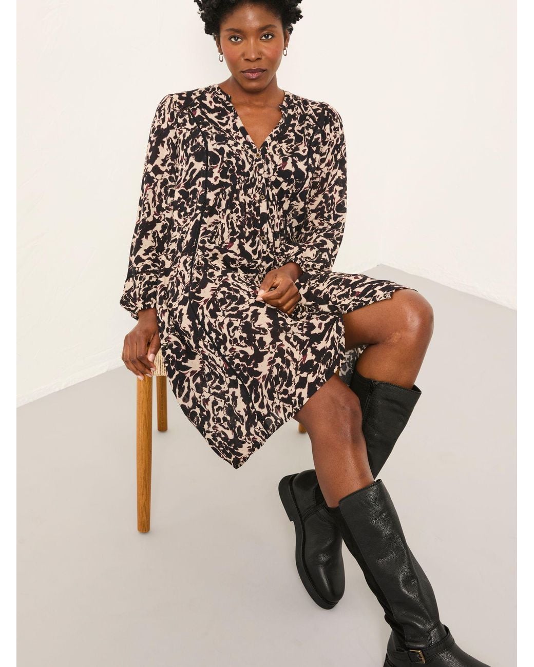 FatFace Natural Steph Petite Dress