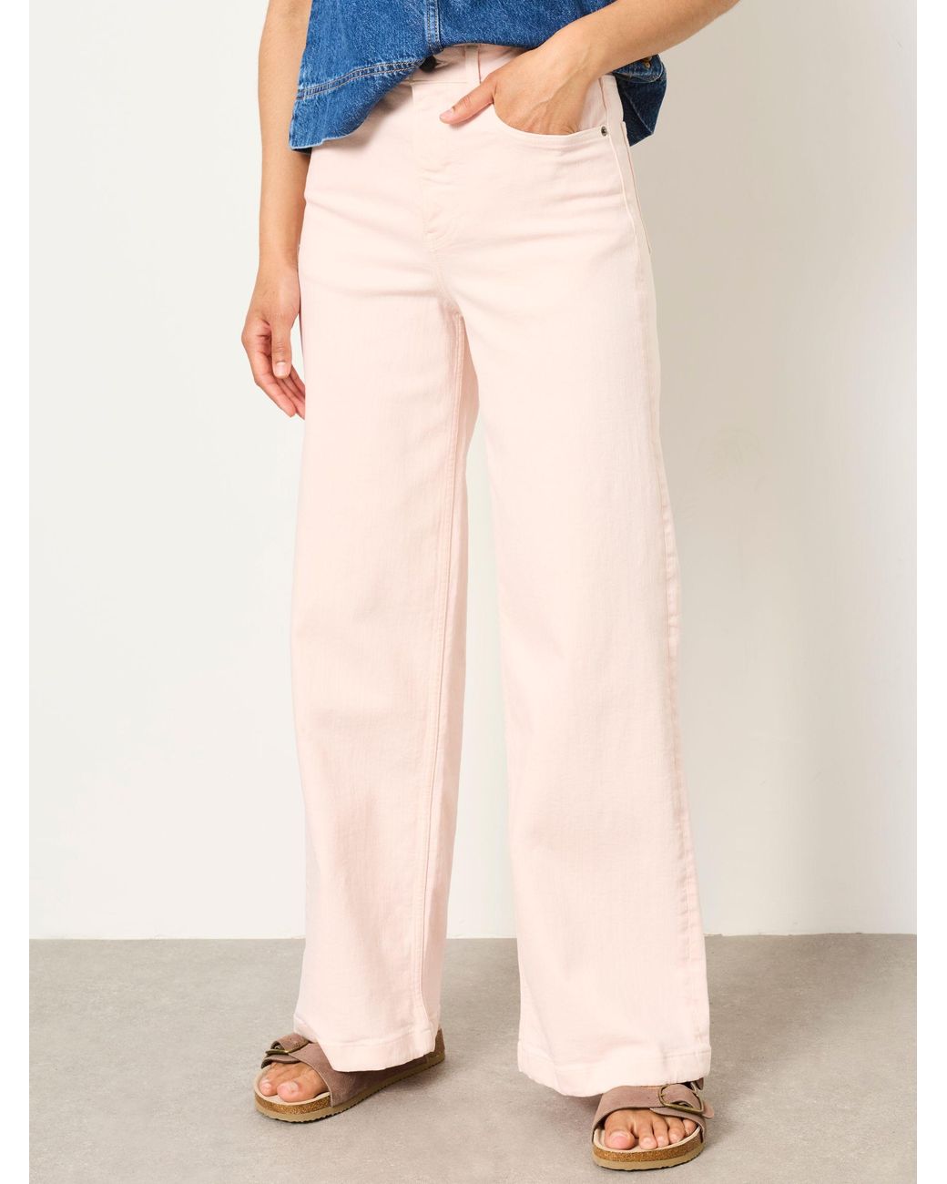 FatFace Pink Welling Wide Leg Jeans