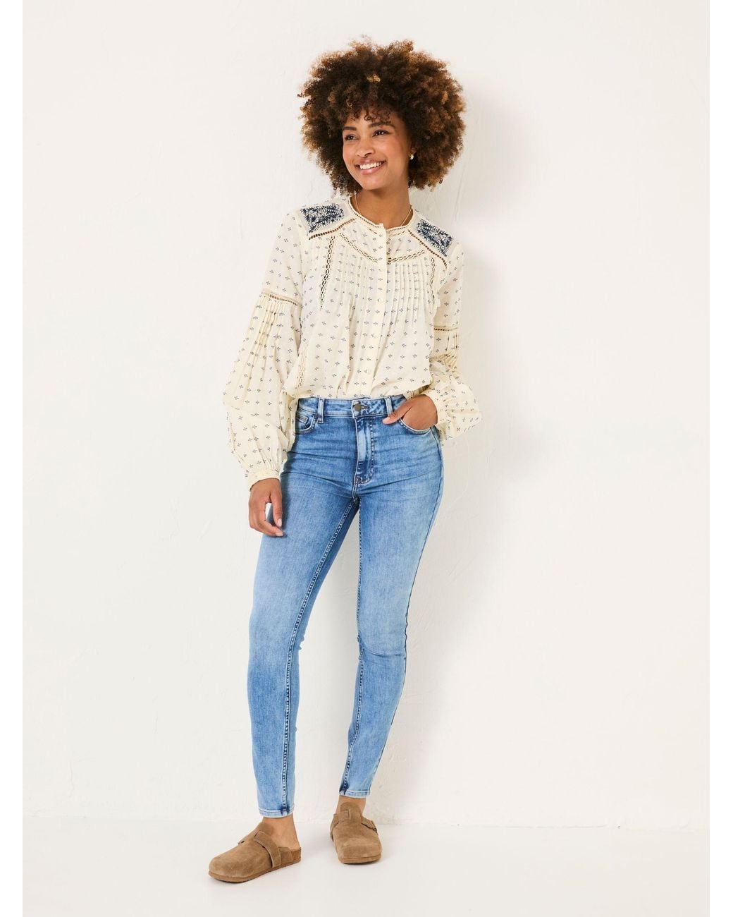 FatFace Blue Harlow Highwaist Skinny Jeans