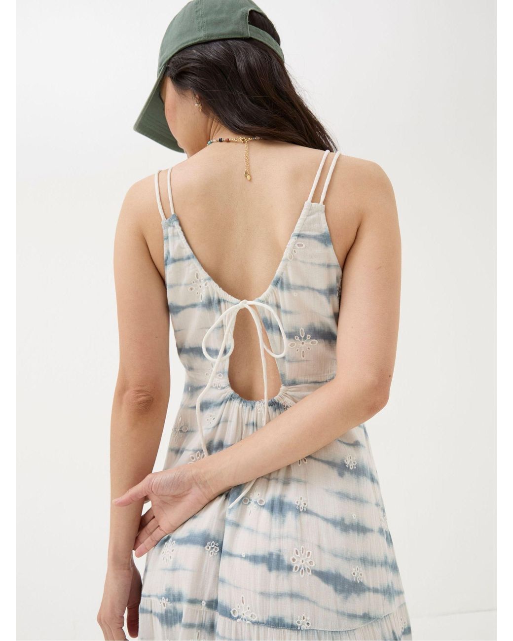 FatFace White Tie Dye Tammy Beach Maxi Dress