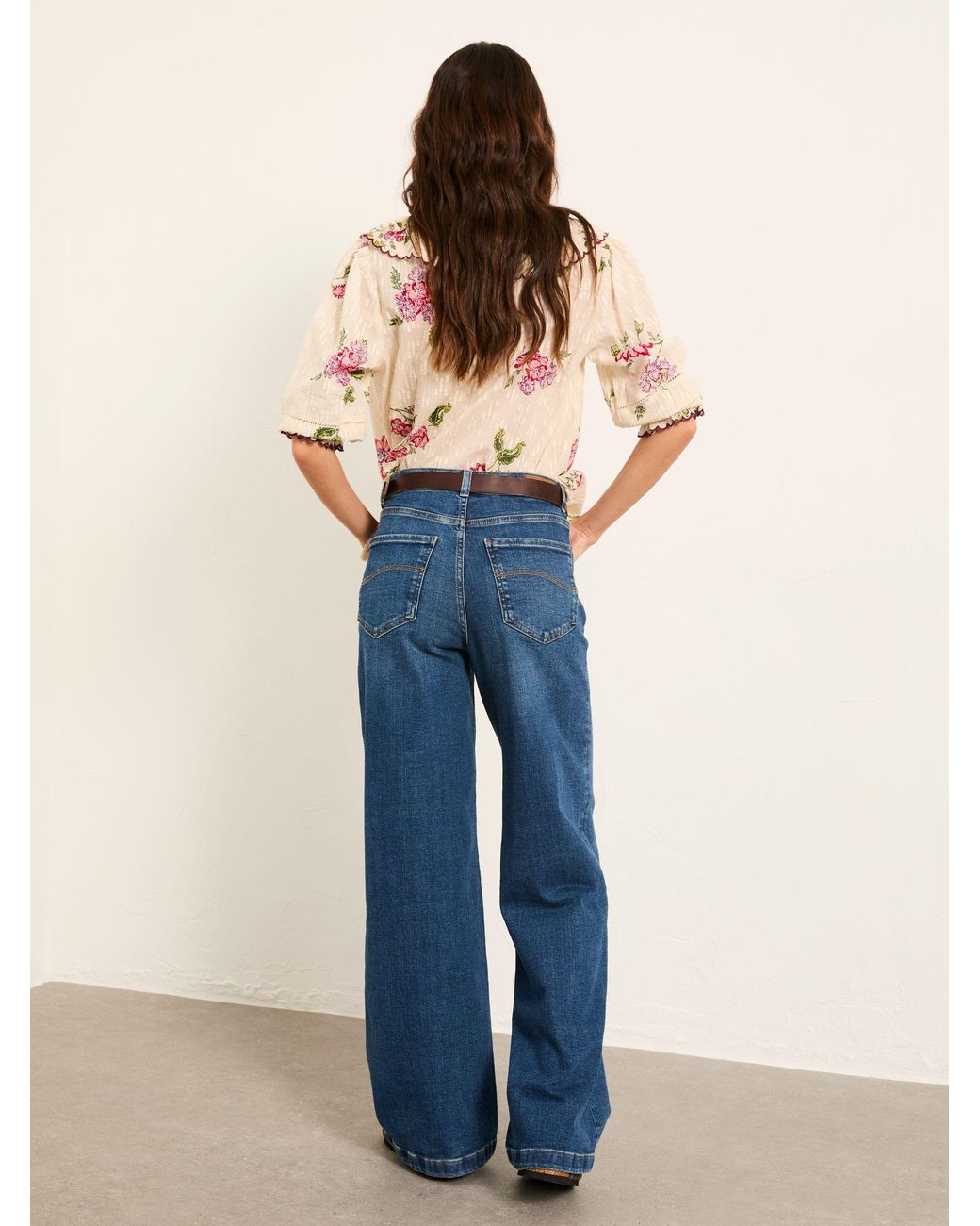 FatFace Blue Welling Wide Leg Wide Leg Jeans
