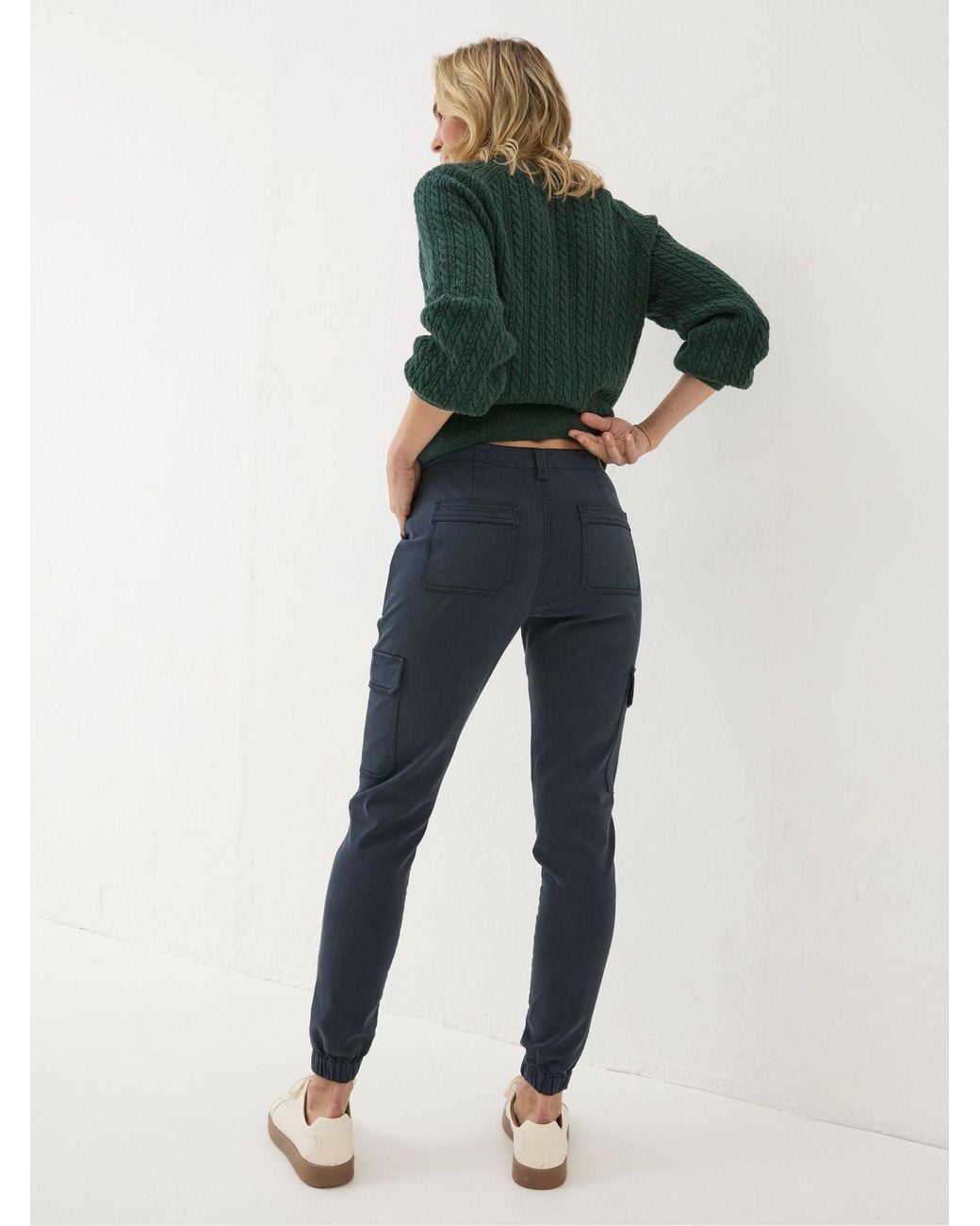 FatFace Blue Hythe Cargo Trousers