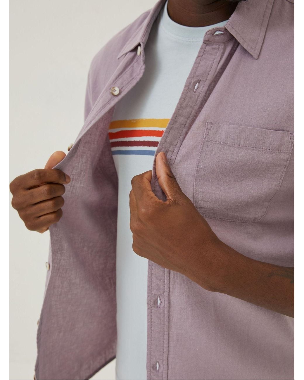FatFace Purple Bugle Shirt for men