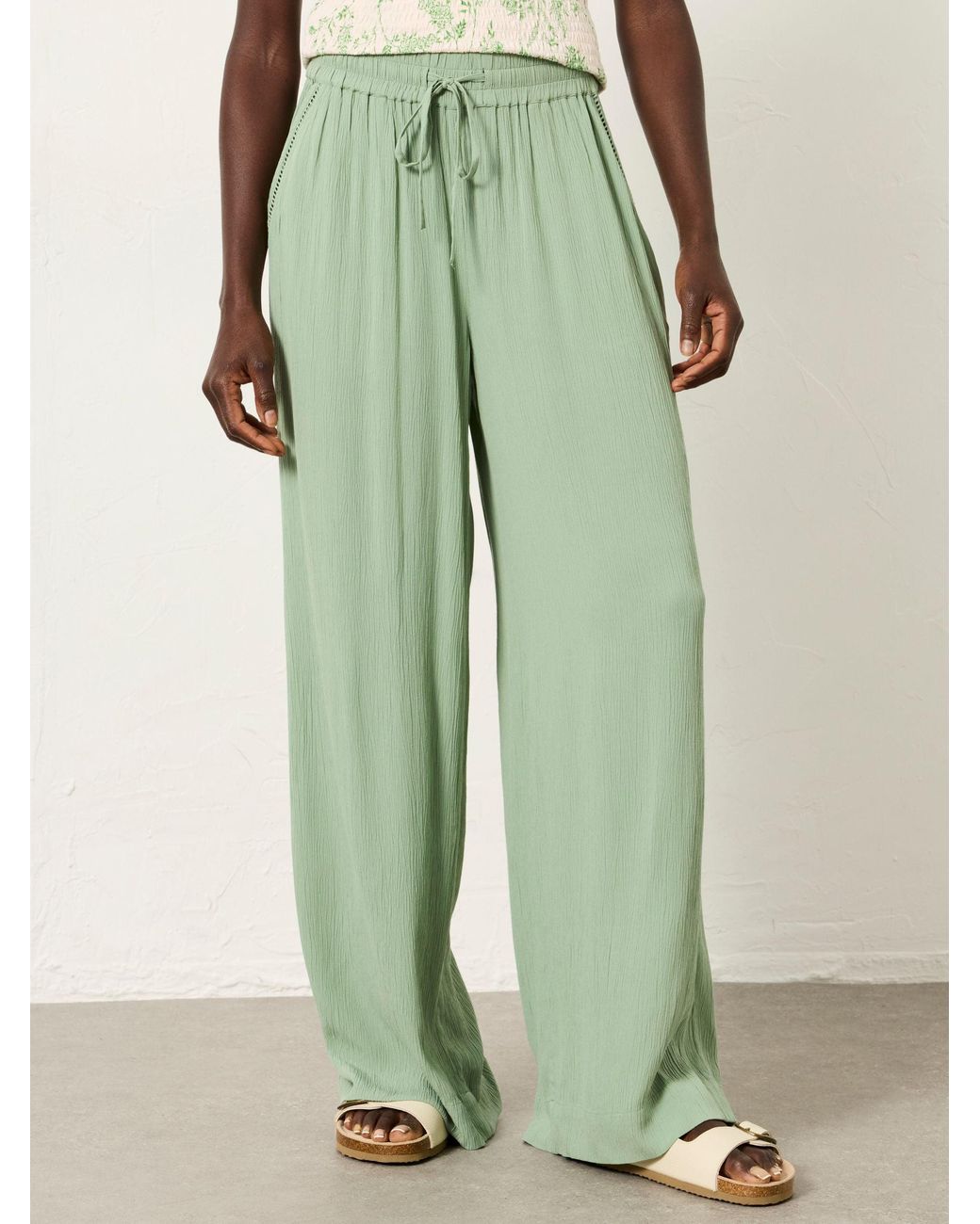 FatFace Green Melissa Palazzo Trousers