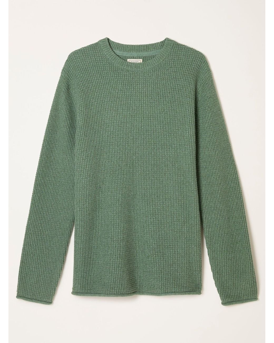 FatFace Green Penrith Crew Neck Knitted Jumper for men