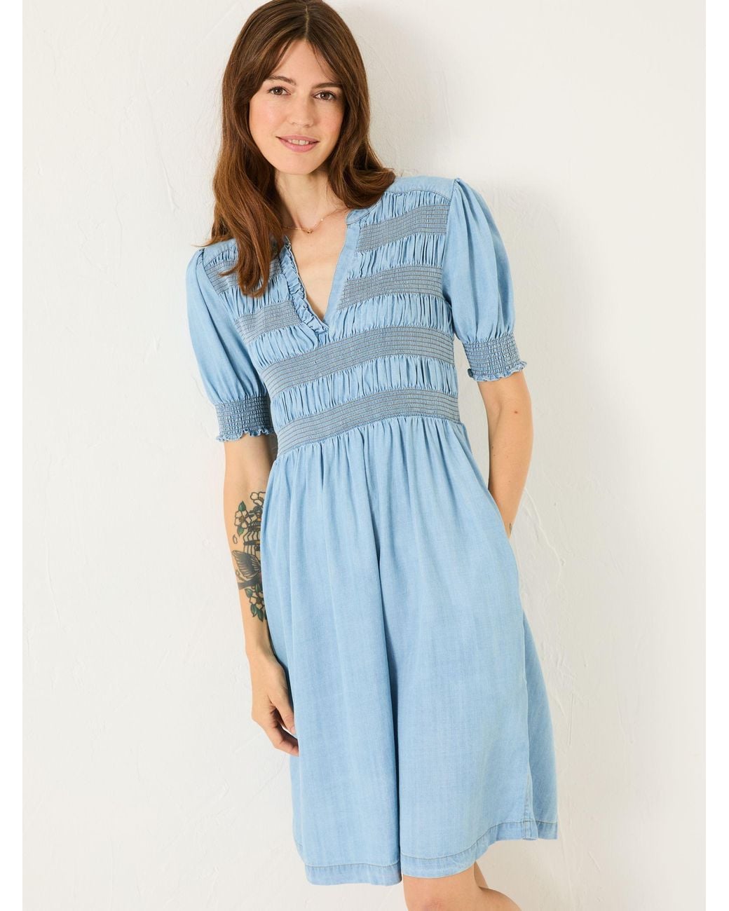 FatFace Blue Juniper Dress