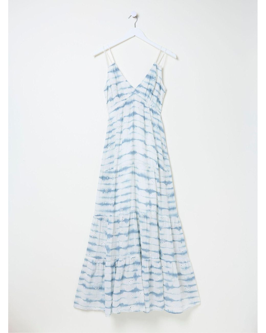 FatFace White Tie Dye Tammy Beach Maxi Dress