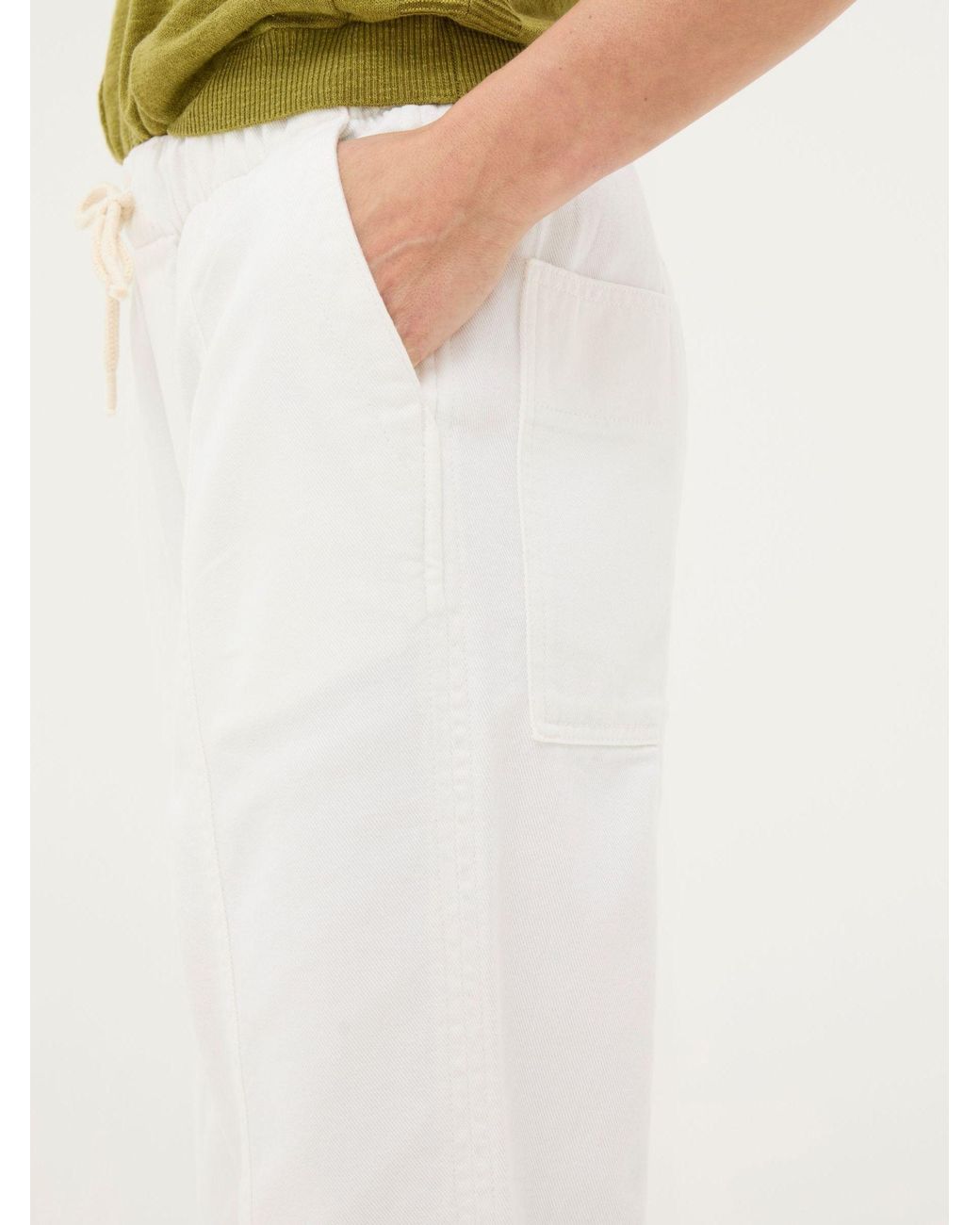 FatFace White Ashli Tapered Cargo Trousers