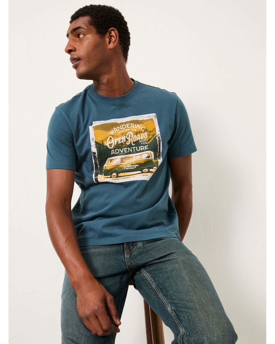 FatFace Blue Graphic T-Shirt for men