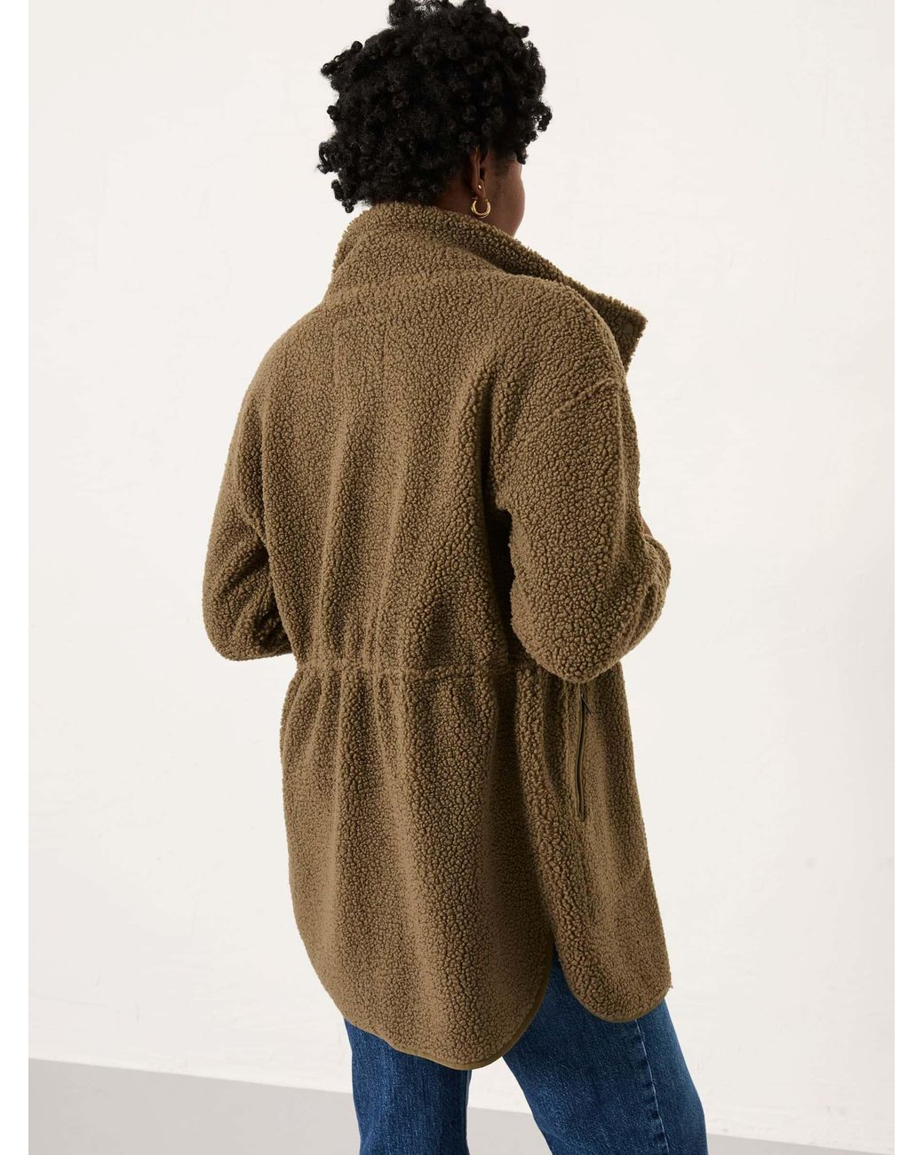 FatFace Brown Hadley Zip Through Fleece Jacket