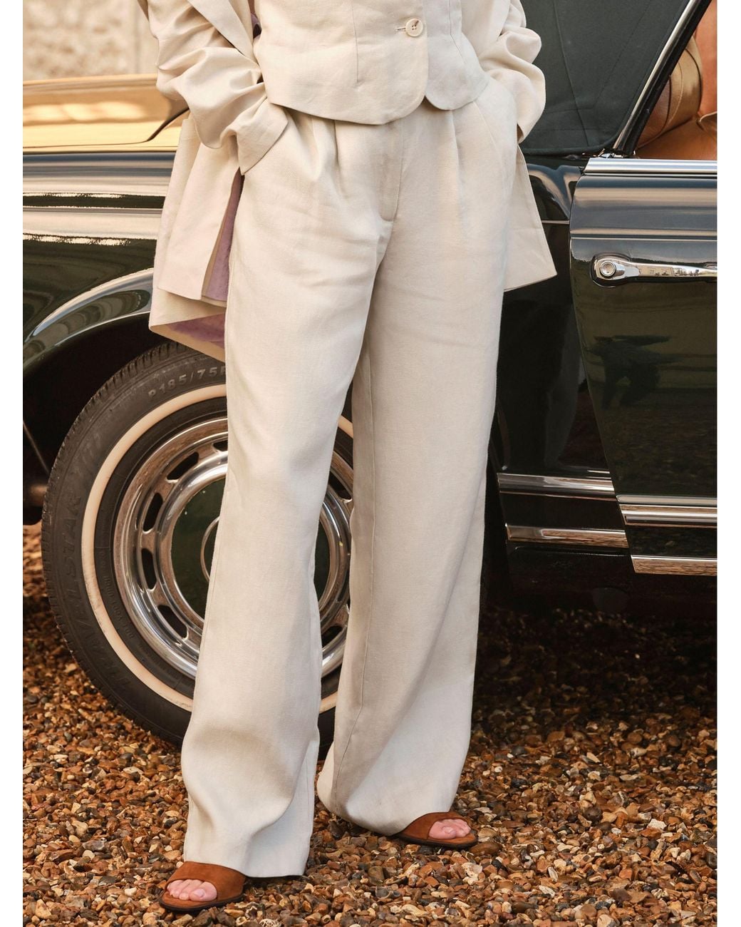 FatFace Natural Aya Linen Trouser