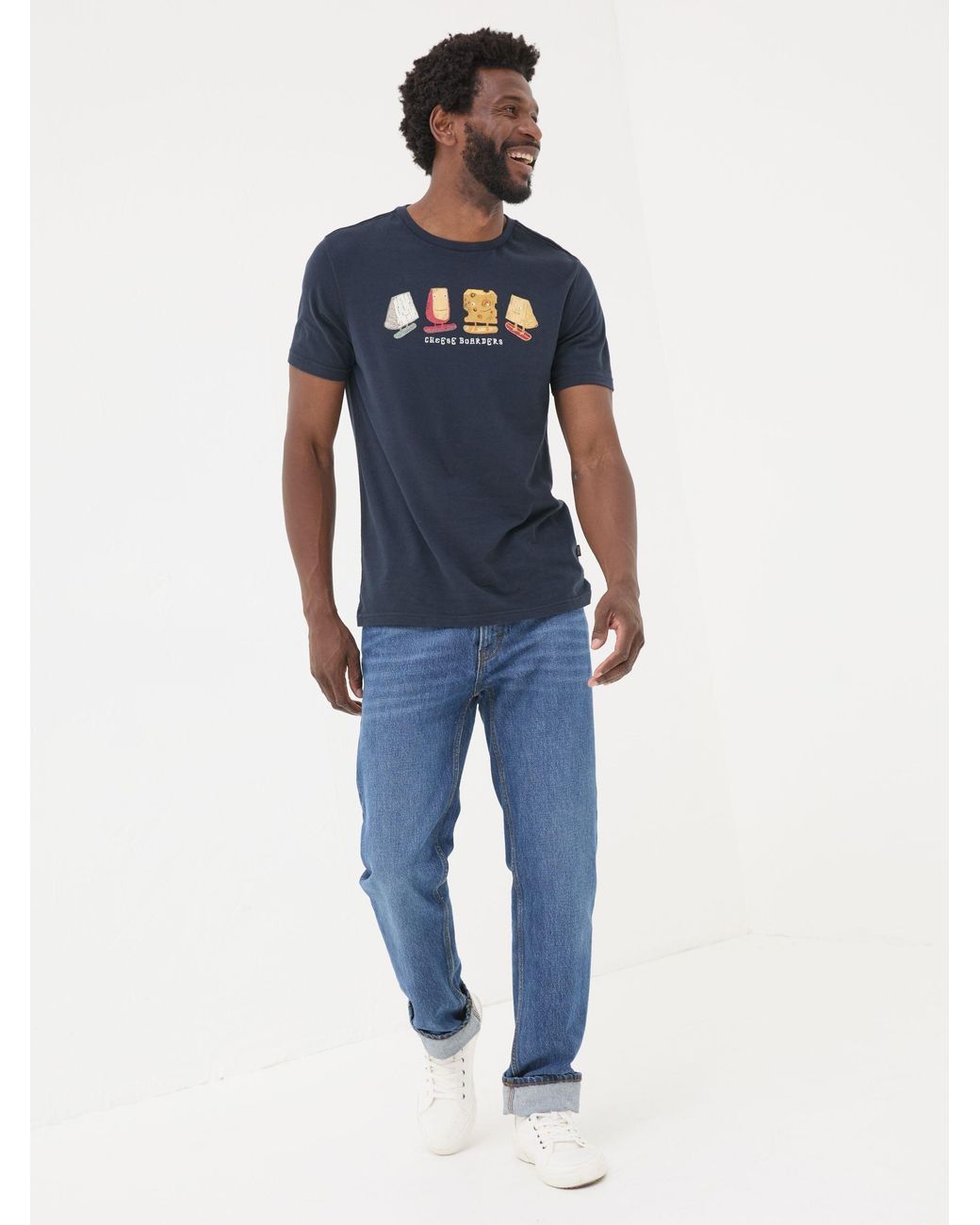 FatFace Blue Cheese Boarders Graphic T-Shirt for men