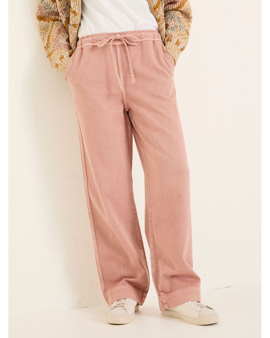 FatFace Pink Ashby Wide Leg Trousers