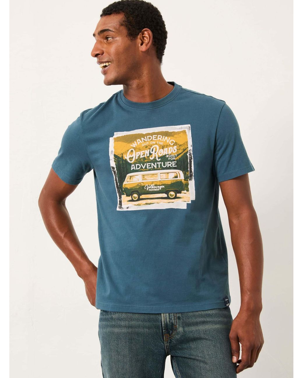 FatFace Blue Graphic T-Shirt for men