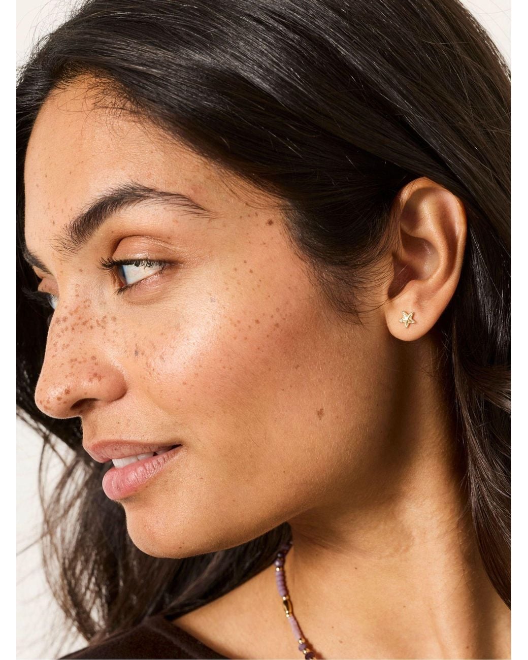 FatFace Black Star Stud Earrings