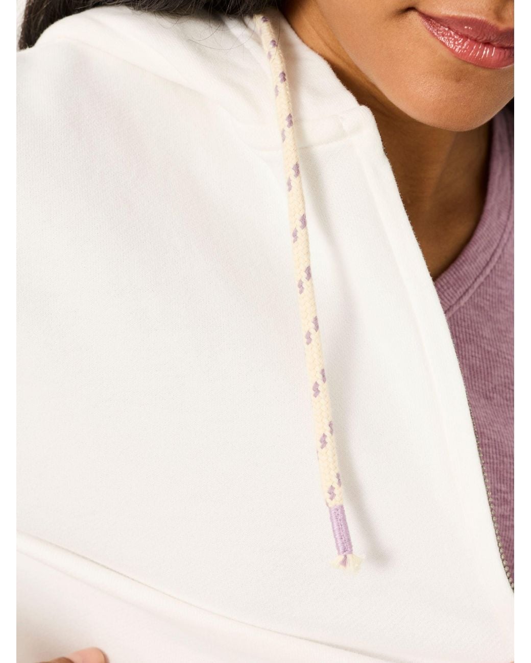FatFace Natural Fatface Flora Zip Through Hoodie