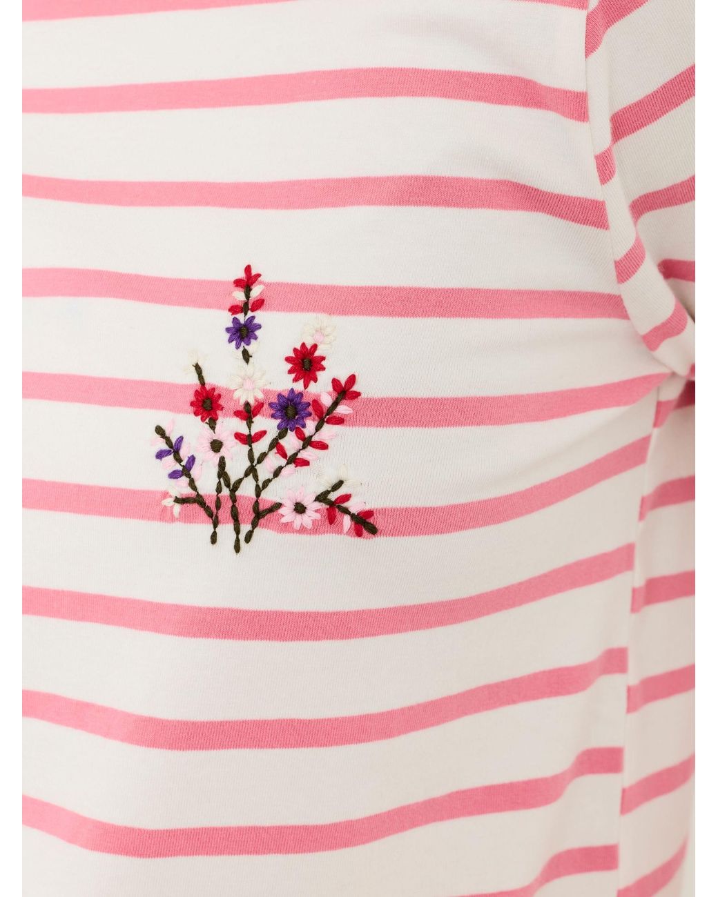 FatFace Pink Nell Long Sleeve Round Neck Top