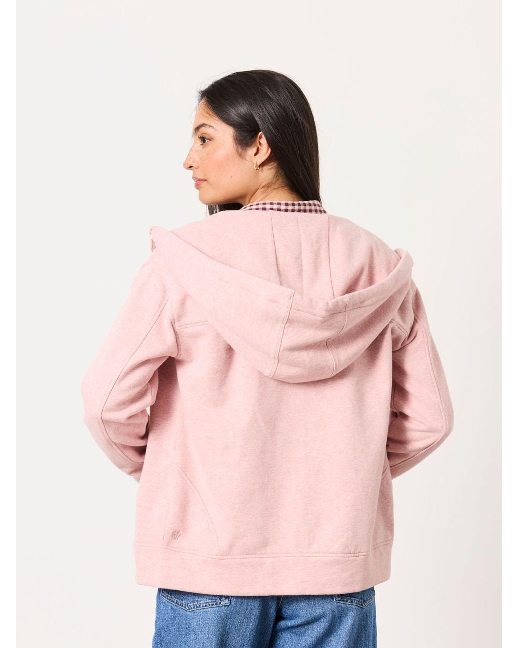 FatFace Red Fern Zip Through Hoodie