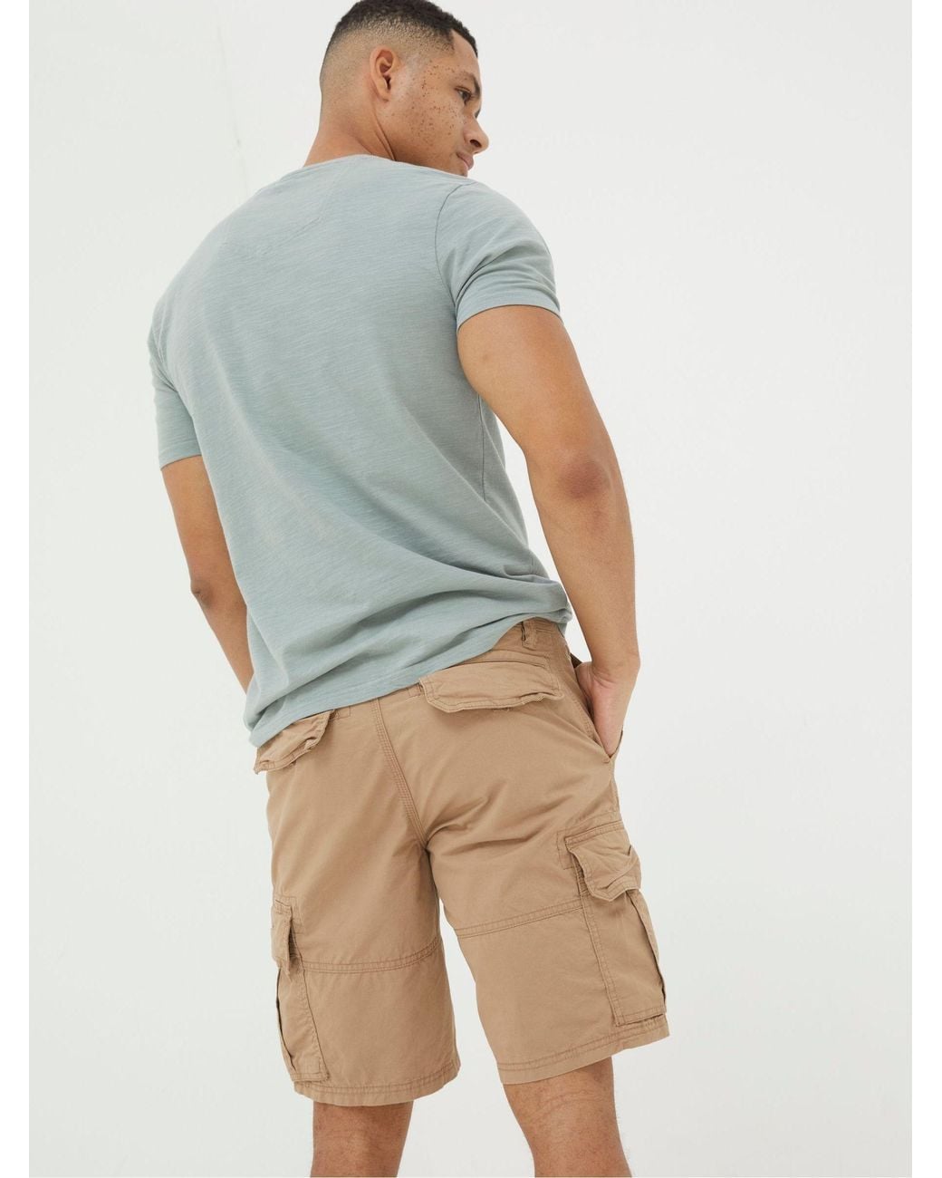 FatFace Blue Bude Lightweight Cargo Shorts for men